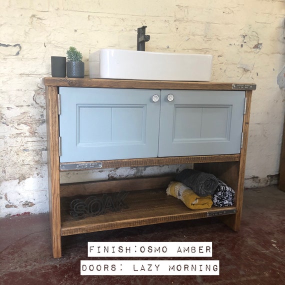 Harrogate Painted | Bathroom Vanity Unit | Wooden Bathroom Vanity | Rustic Farmhouse Vanity | Reclaimed Wood Vanity.