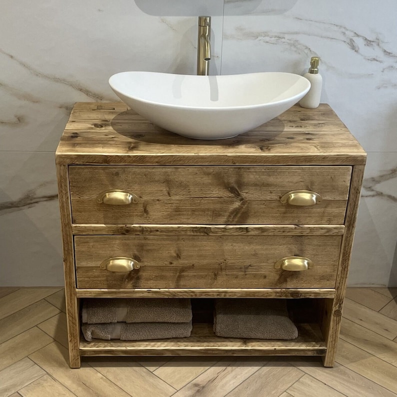 ABINGDON Handmade Wooden Furniture Bathroom Vanity Unit With Storage