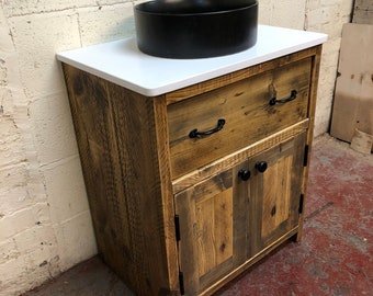 STAINFORTH | Handmade Bathroom Furniture | Bathroom cabinet | Rustic Vanity | Upcycle Bathroom Furniture | Bathroom Vanity Unit | Wash Stand