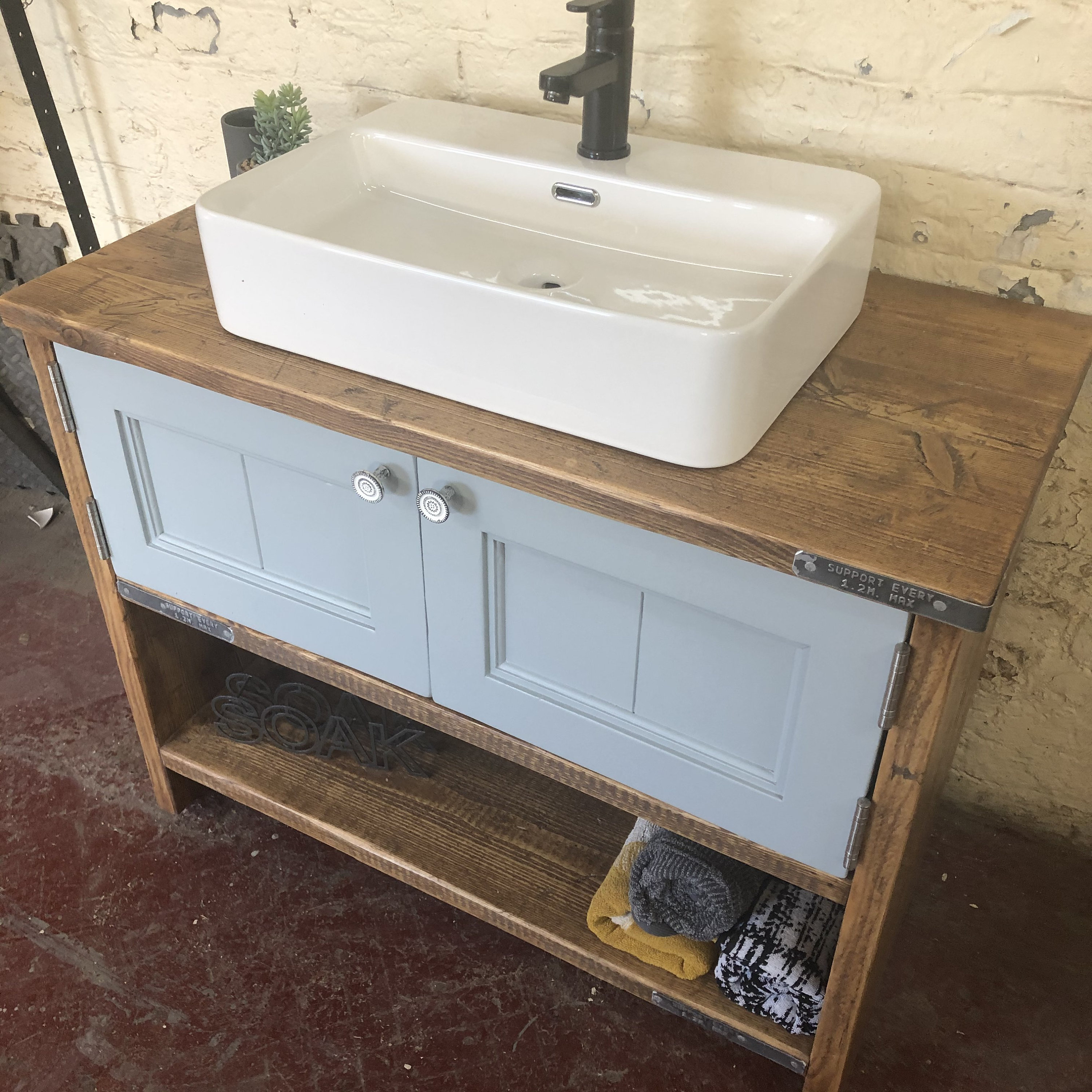 HARROGATE PAINTED Handmade Reclaimed Bathroom Vanity Unit