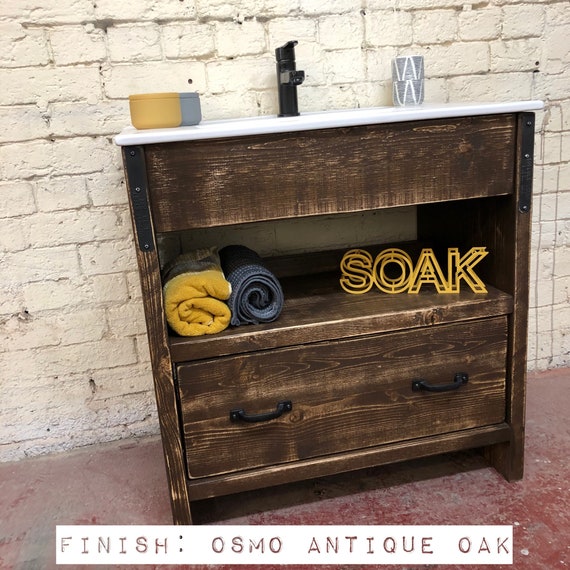 CHELSEA | Reclaimed Timber Bathroom Vanity Including Basin