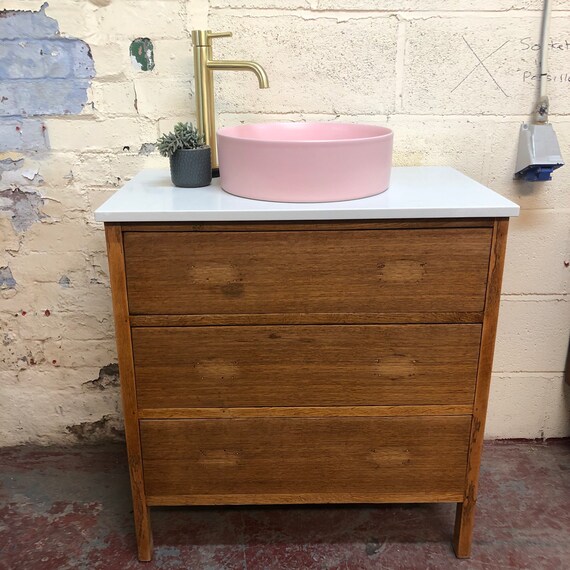 VINTAGE 57 | Oak Bathroom Vanity Incl. Quartz worktop