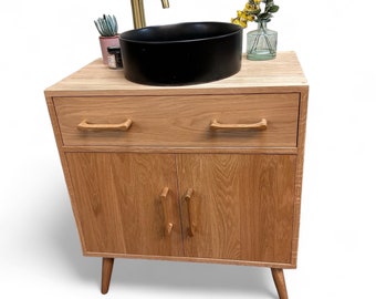 COPENHAGEN  | Contemporary Oak Bathroom Furniture  | Mid-Century Inspired Bathroom Furniture | Simple Oak bathroom Furniture