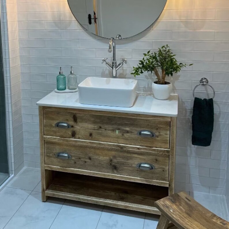 ABINGDON Handmade Wooden Furniture Bathroom Vanity Unit With Storage