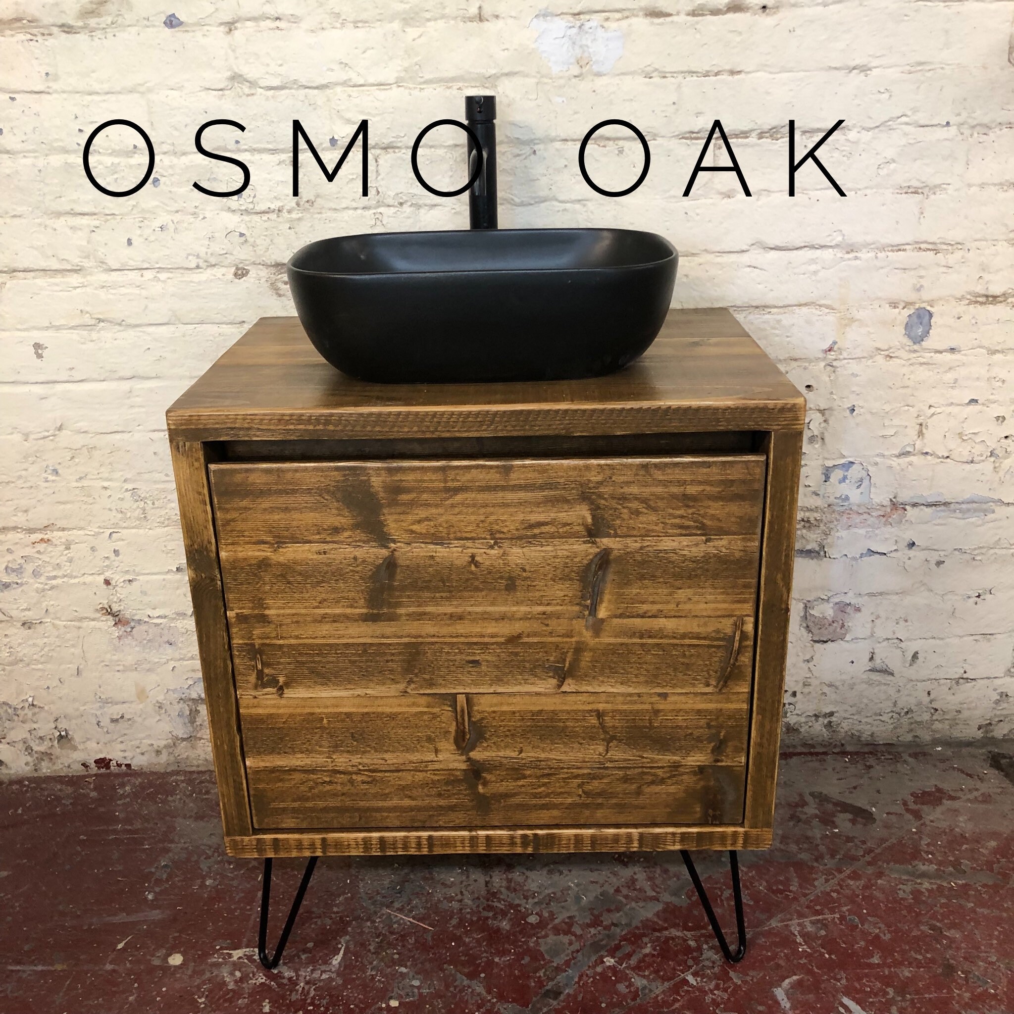 WIMBLEDON 2 Handmade Reclaimed Timber Bathroom Vanity Including