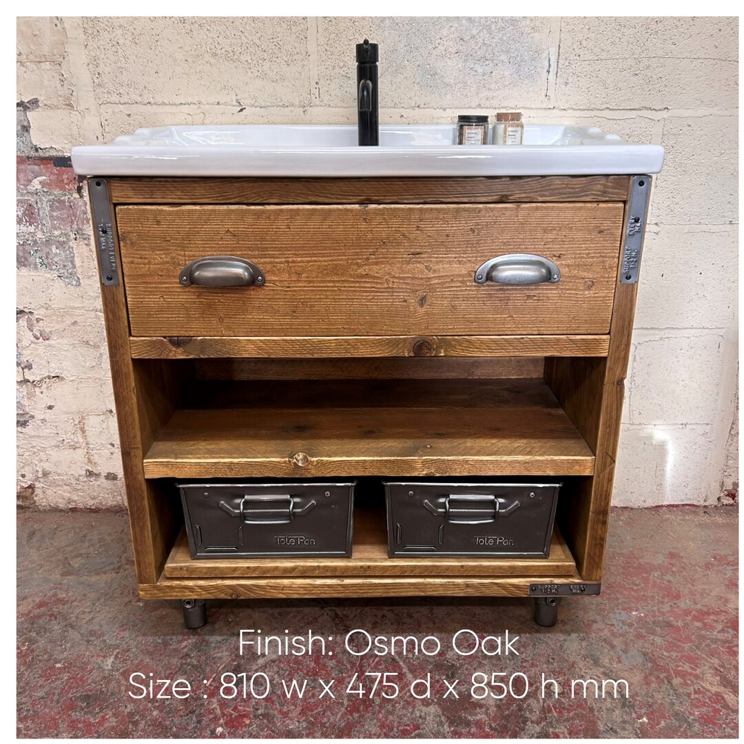 MACCLESFIELD Reclaimed Timber Bathroom Furniture Handmade Furniture