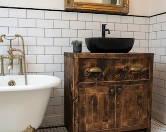 HAYFIELD | Handmade  Quebec Pine Furniture | Vanity Unit With Storage