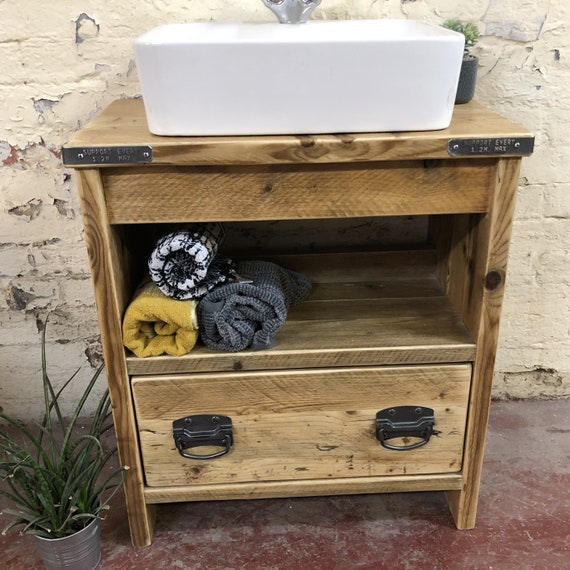 BATTERSEA- Reclaimed Wooden Bathroom Vanity. Wooden Vanity Bathroom Rustic, Farmhouse Bathroom Vanity Reclaimed Wood