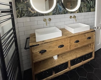 DULWICH DOUBLE | Handmade Reclaimed Timber Bathroom Furniture