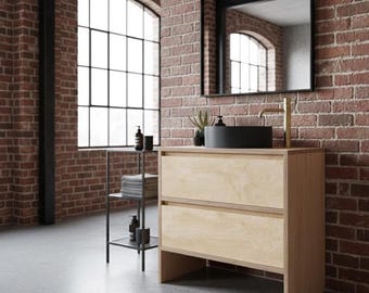 SANDBACH | Solid Birch Ply Vanity Unit | Handmade Furniture