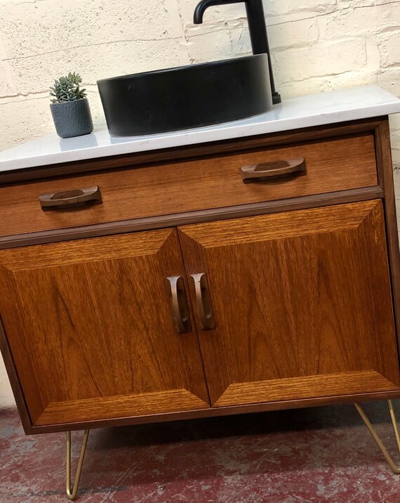GPLAN | Sierra Bathroom Vanity Including Quartz Worktop | Hair Pin Legs |