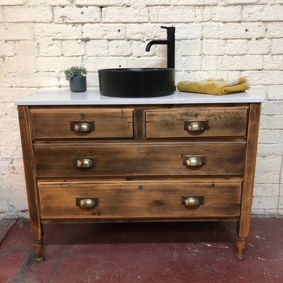 VINTAGE | Oak Bathroom Vanity Incl. Quartz worktop