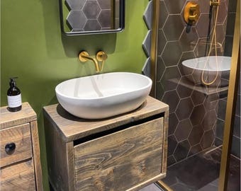 WIMBLEDON WALL | Handmade Reclaimed Timber Bathroom Furniture