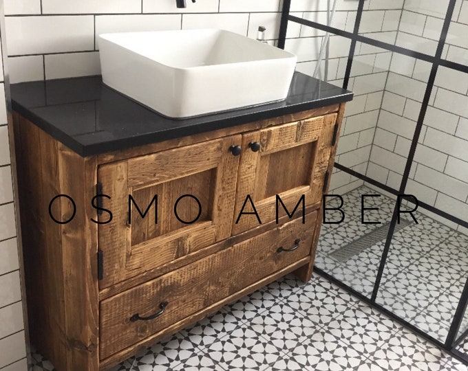 HEXHAM |  Handmade Bathroom Furniture | Bathroom cabinet | Rustic Vanity | Upcycled Bathroom Furniture | Bathroom Vanity Unit | Wash Stand