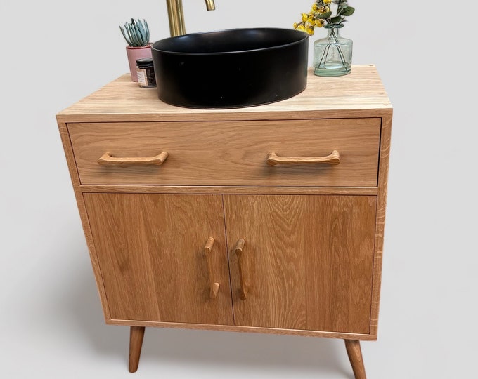 COPENHAGEN  | Contemporary Oak Bathroom Furniture  | Mid-Century Inspired Bathroom Furniture | Simple Oak bathroom Furniture