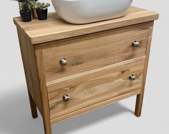 BANBURY | IN STOCK | Quick Delivery | Solid Oak 2 Drawer Chest | Solid European Oak | Oak Bathroom Furniture