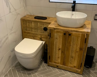 YORK COMBINED |  Handmade Bathroom Furniture | Rustic Vanity unit | Upcycle Bathroom Furniture | Bathroom Vanity Unit | Wash Stand