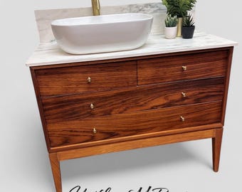 UNIFLEX M RANGE  | Mid-Century | Bathroom Vanity Including Quartz stone top