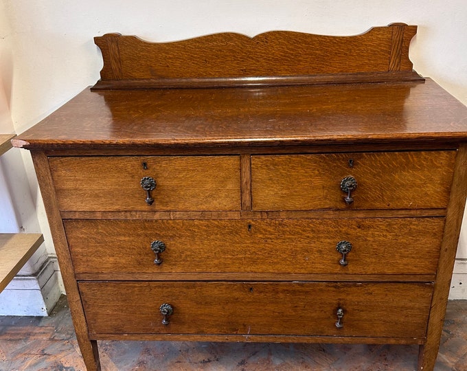 NOW SOLD  | Vintage 184 | Vintage Chest Of Drawers Fully Restored And Re-Purposed Into A Bathroom  Vanity | Solid Oak Vanity | Vintage Oak |