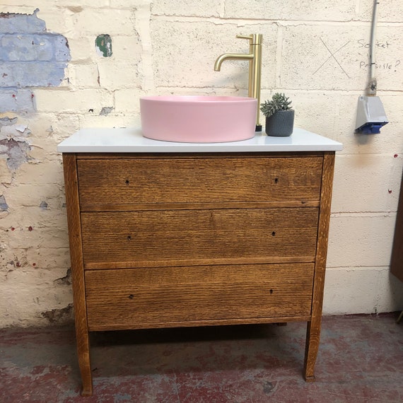 VINTAGE 56 | Oak Bathroom Vanity Incl. Quartz worktop