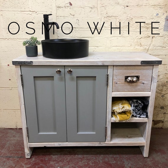 EDINBURGH PAINTED | Reclaimed Timber Bathroom Vanity Unit.
