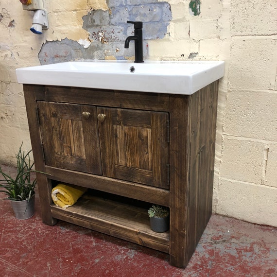 TELFORD | Reclaimed Timber Bathroom Vanity Including Basin