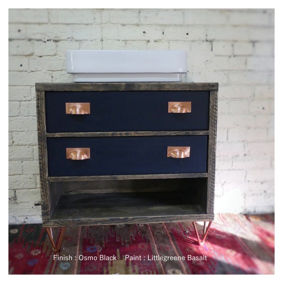 SHOREDITCH | Reclaimed Timber Bathroom Vanity Unit.