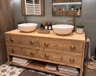 ABINGDON DOUBLE | Handmade Reclaimed Timber Bathroom Furniture