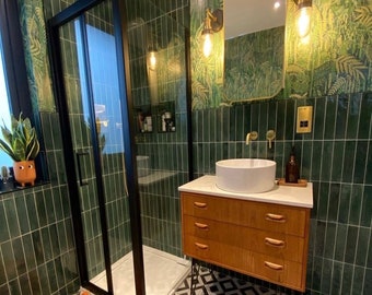 GPLAN FRESCO  | Mid-Century Bathroom Unit | Including a quartz top | Hairpin or Wooden Tapered  Legs