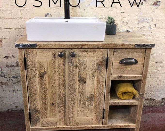 EDINBURGH |  Handmade Bathroom Furniture | Bathroom cabinet | Rustic Vanity | Upcycle Bathroom Furniture | Bathroom Vanity Unit | Wash Stand