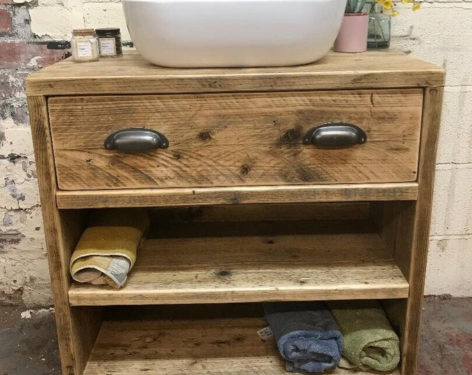 WOOLWICH |  Handmade Bathroom Furniture | Bathroom cabinet | Rustic Vanity | Upcycled Bathroom Furniture | Bathroom Vanity | Wash Stand