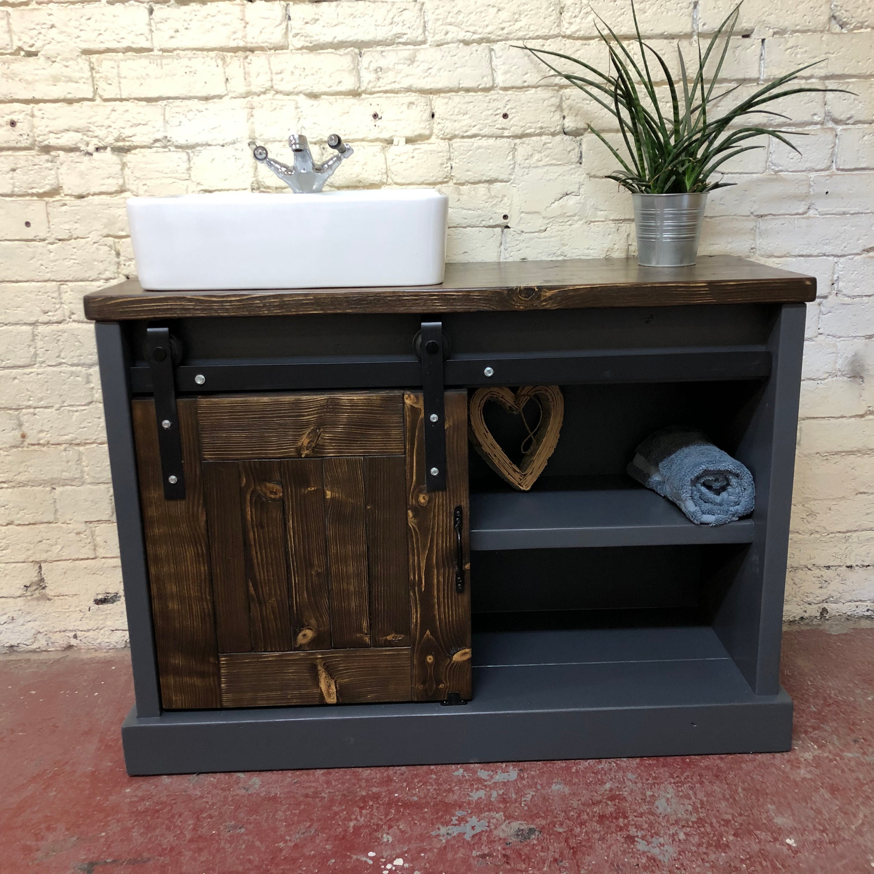 Boston Vanity with Sliding Barn Door Vanity with Etsy