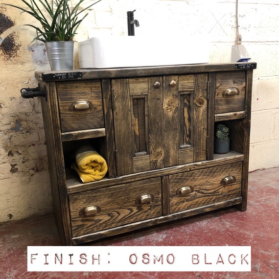 Davenport - Reclaimed Bathroom Vanity Cabinet | Wooden Bathroom vanity | industrial reclaimed Bathroom vanity