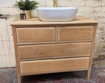 VINTAGE | 215  Oak Chest of Drawers | Bathroom Vanity Unit
