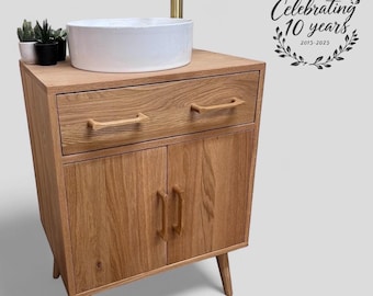 COPENHAGEN  | Classic Oak Bathroom Furniture  | Mid-Century Inspired Furniture | Scandia style Oak Furniture