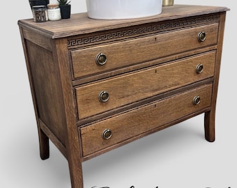 NOW SOLD | VINTAGE 216 | Vintage Oak Chest | Solid Oak Drawers | Vintage Oak | Oak  Bathroom Vanity