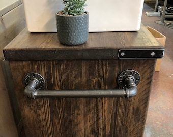 IRON RAIL | Handmade Solid Wood Bathroom Furniture | Custom Made Bathroom Rail | Industrial Rail | Bathroom Accessories | Iron Towel Rail