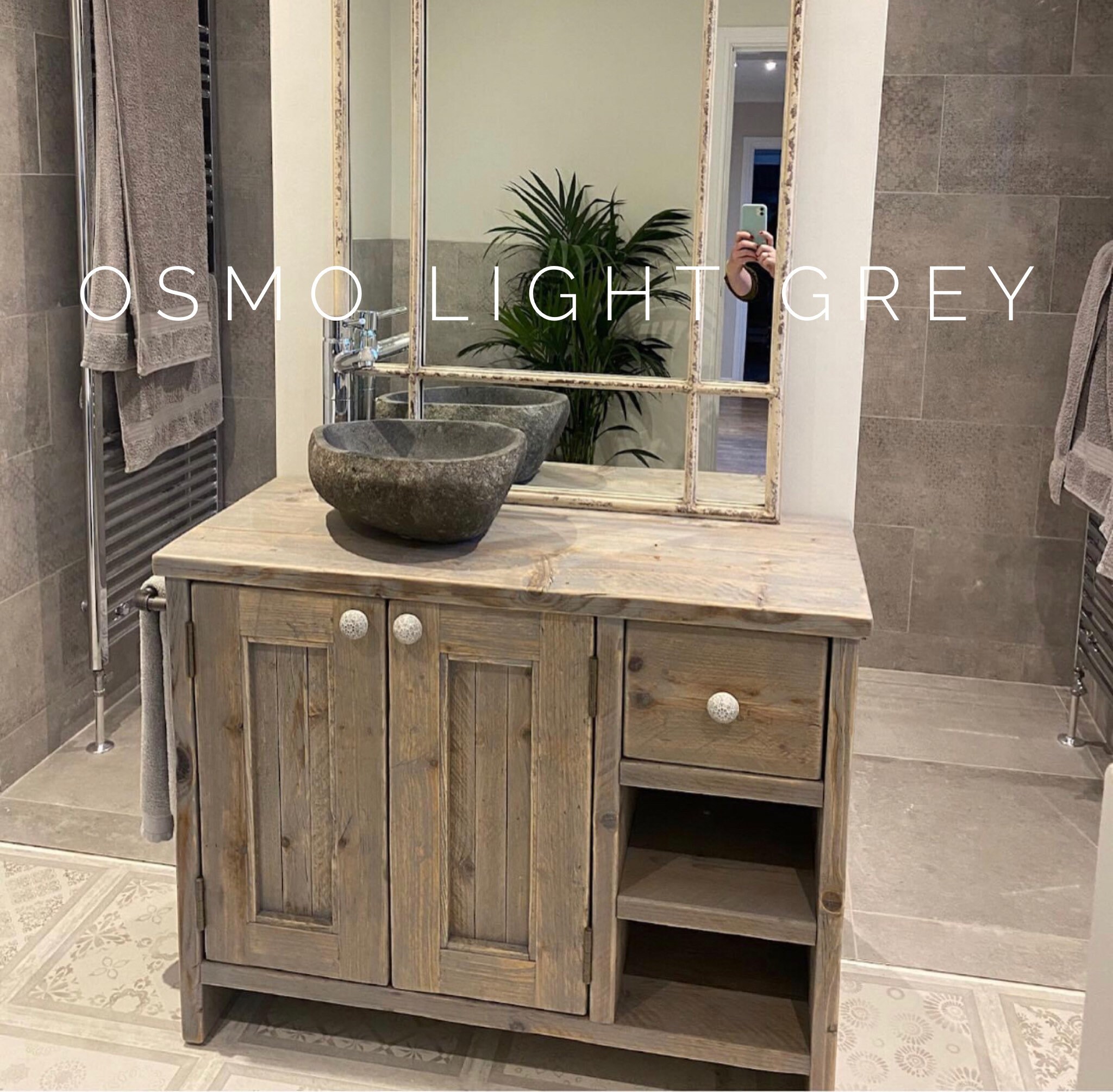 EDINBURGH Reclaimed Timber Bathroom Vanity Unit.