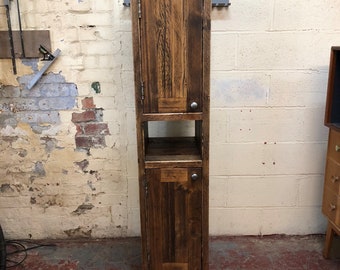 DULWICH TALL | Handmade Bathroom Furniture | Hand Made Tall Unit | Rustic Storage Unit | Wooden Bathroom Cupboard | Unique Tall Storage Unit