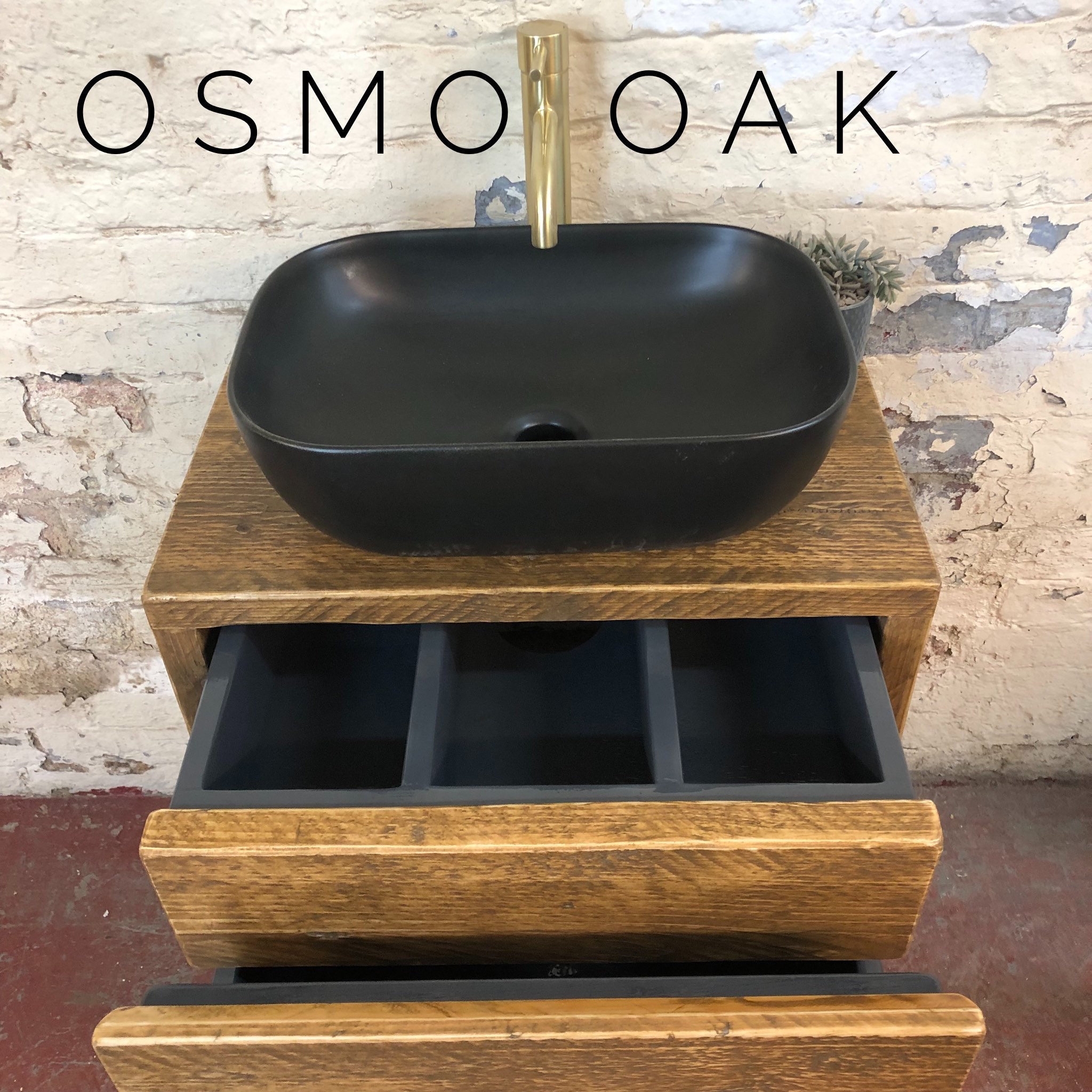 WIMBLEDON 2 Handmade Reclaimed Timber Bathroom Vanity Including