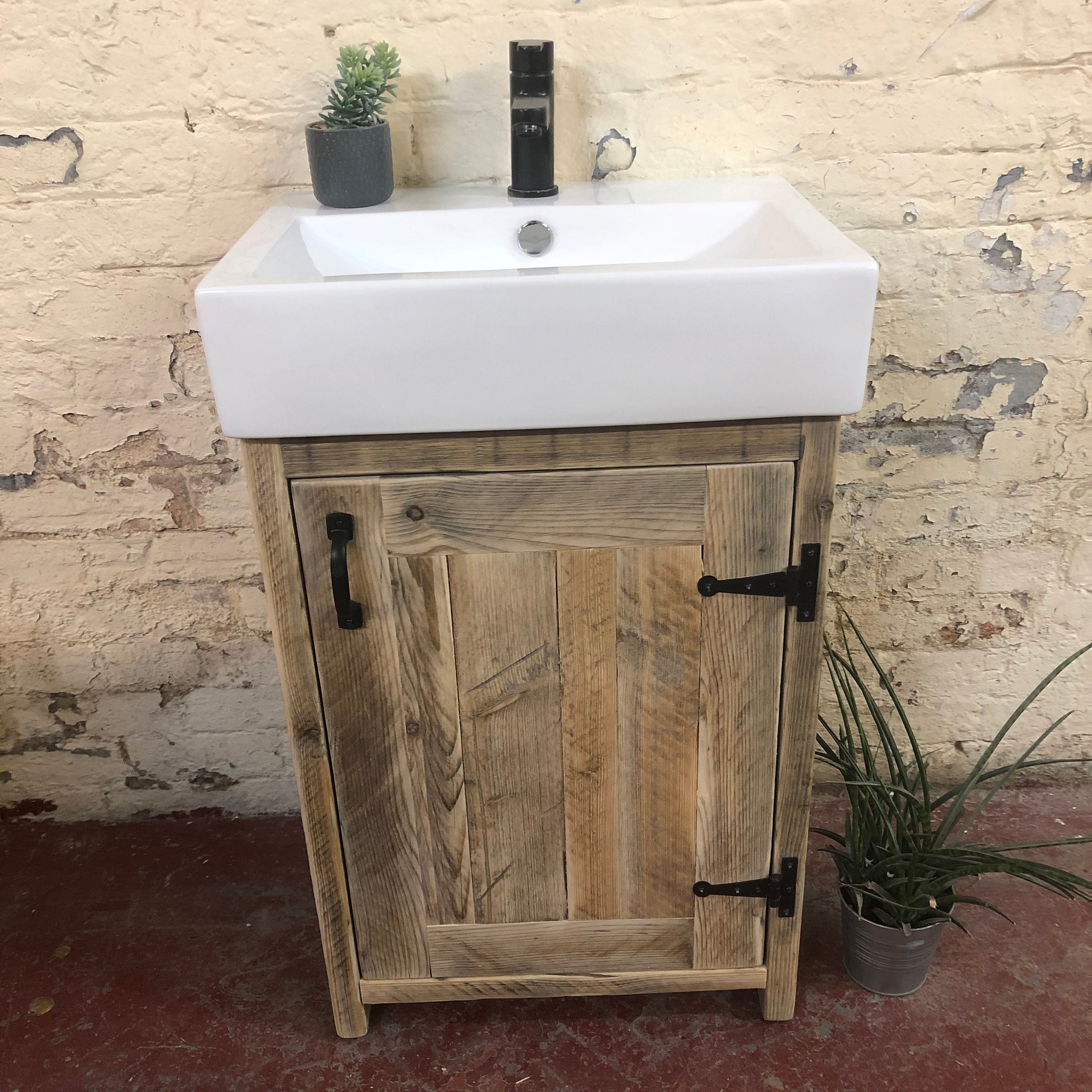Blyth Reclaimed Wood Vanity Includes basin Wood Bathroom Vanity