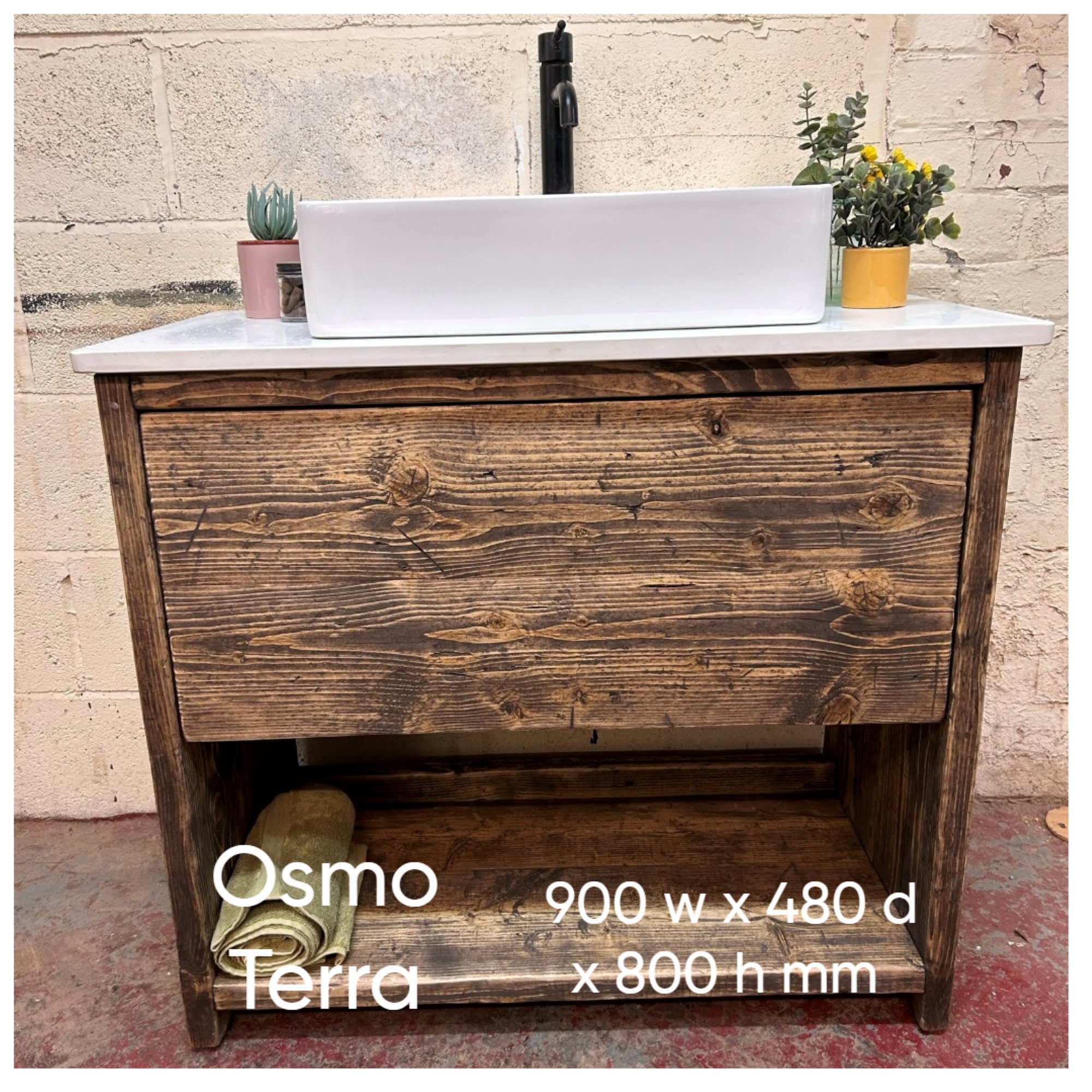 Medium wood vanity outlet
