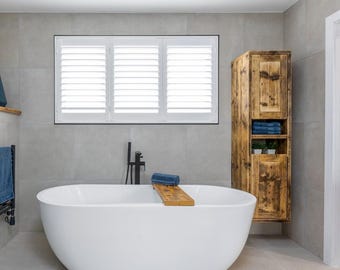 BENLLECH | Handmade Reclaimed Wood Tall Storage Unit | Custom Bathroom Cabinet