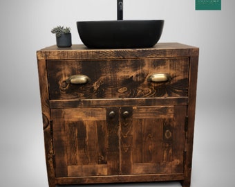 IN STOCK | HAYFIELD | Handmade Kiln Dried Timber Bathroom Vanity Unit