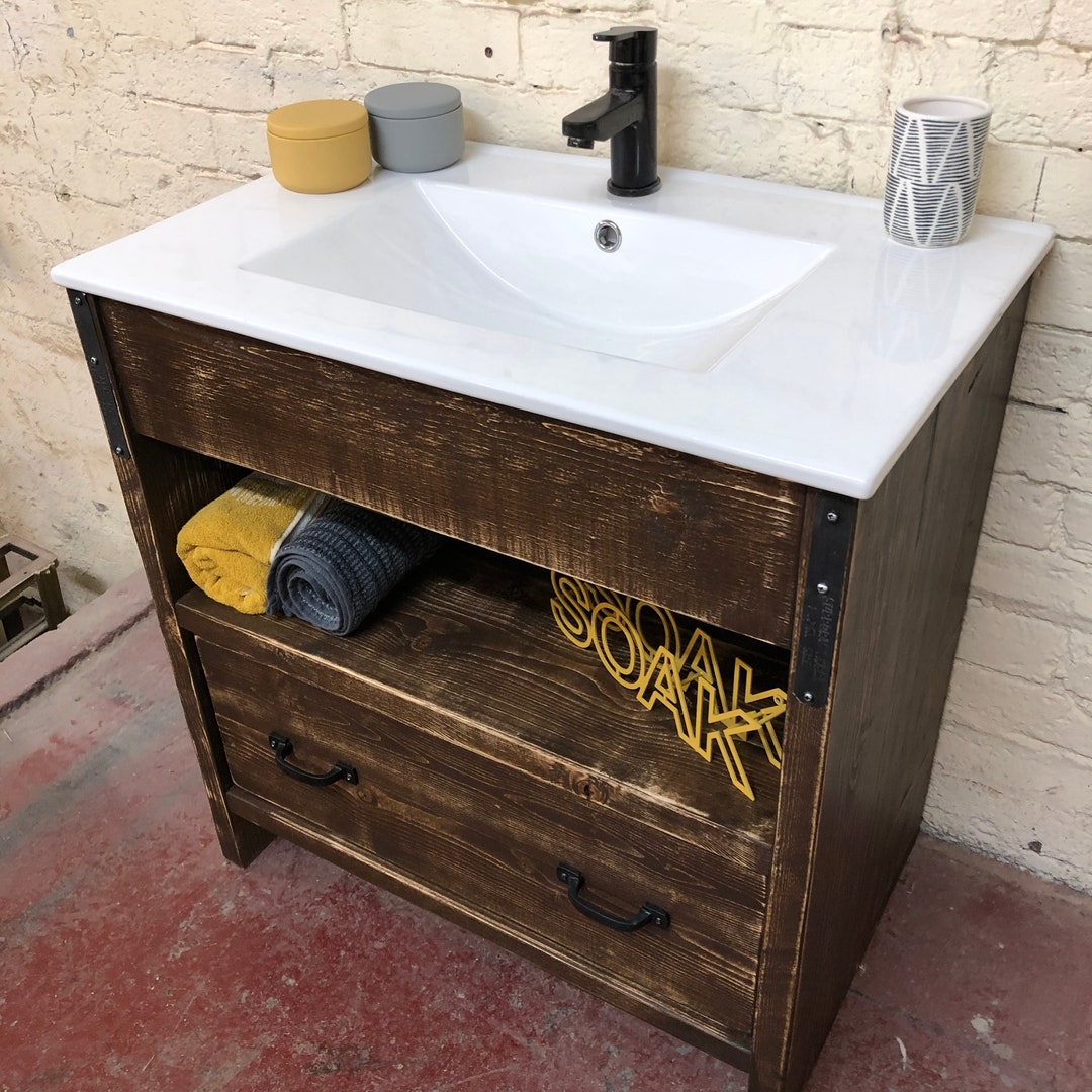 CHELSEA Handmade Bathroom Furniture Bathroom Rustic Vanity Upcycled Bathroom Furniture
