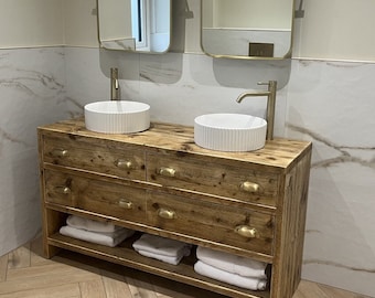 ABINGDON DOUBLE | Handmade Reclaimed Timber Bathroom Furniture