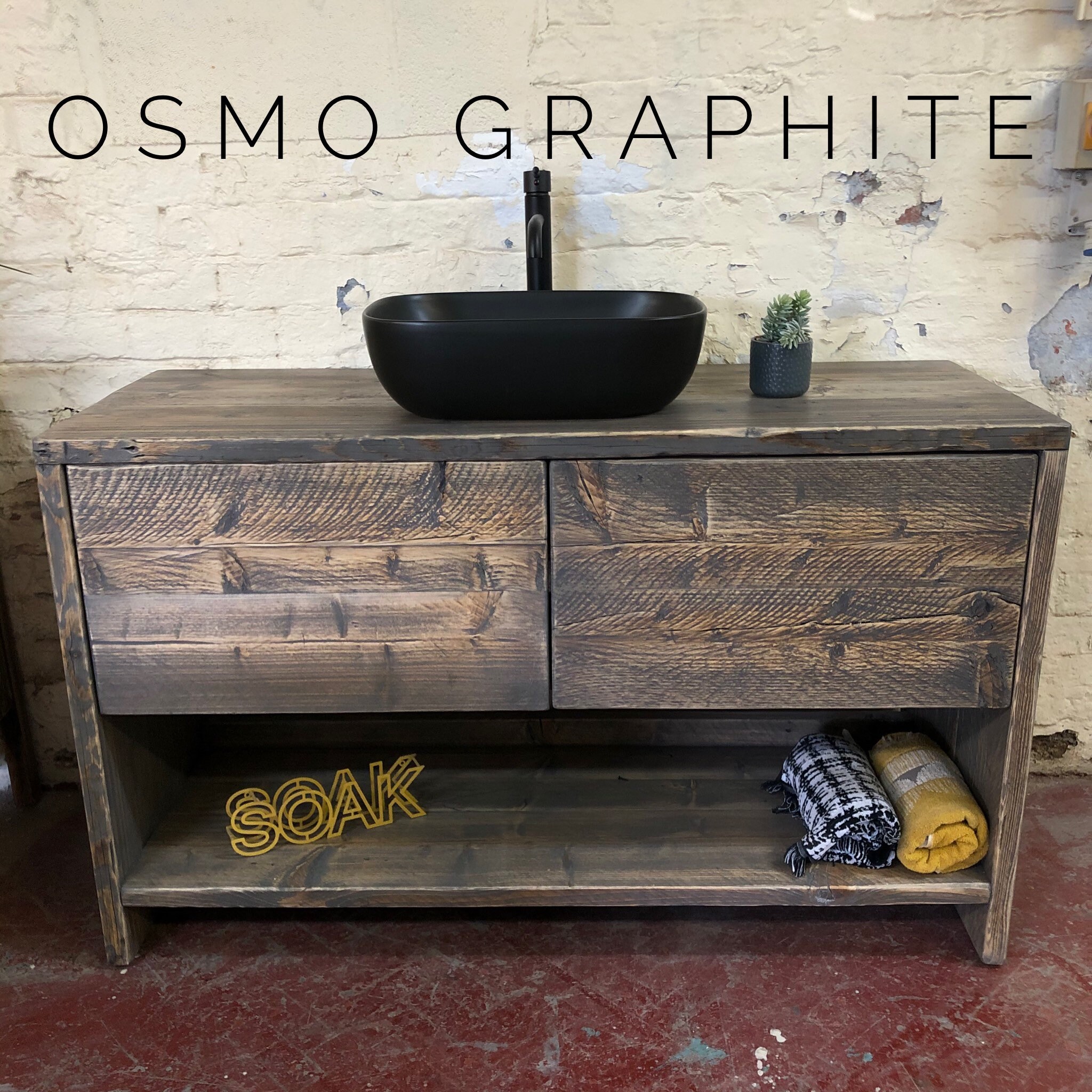 GLASGOW: Reclaimed Wooden Vanity Unit Bathroom Vanity Rustic  Etsy