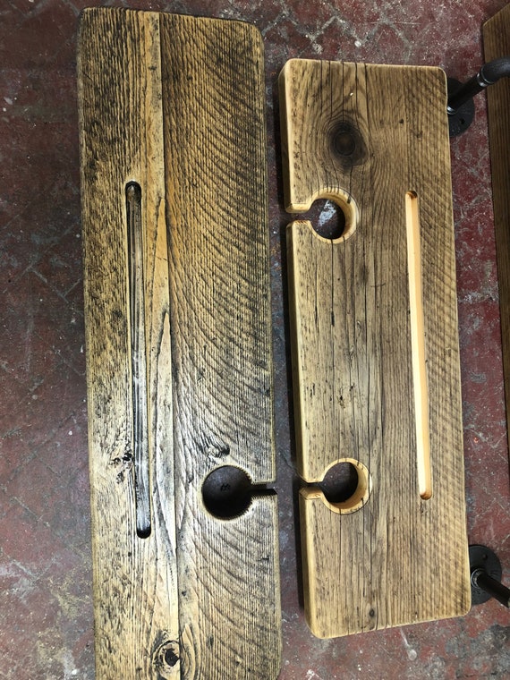 PADSTOW -Reclaimed wood bath rack.