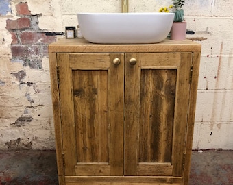 YORK | Handmade Bathroom Unit | Bathroom cabinet | Rustic Vanity | Recycled Bathroom Furniture | Custom Made