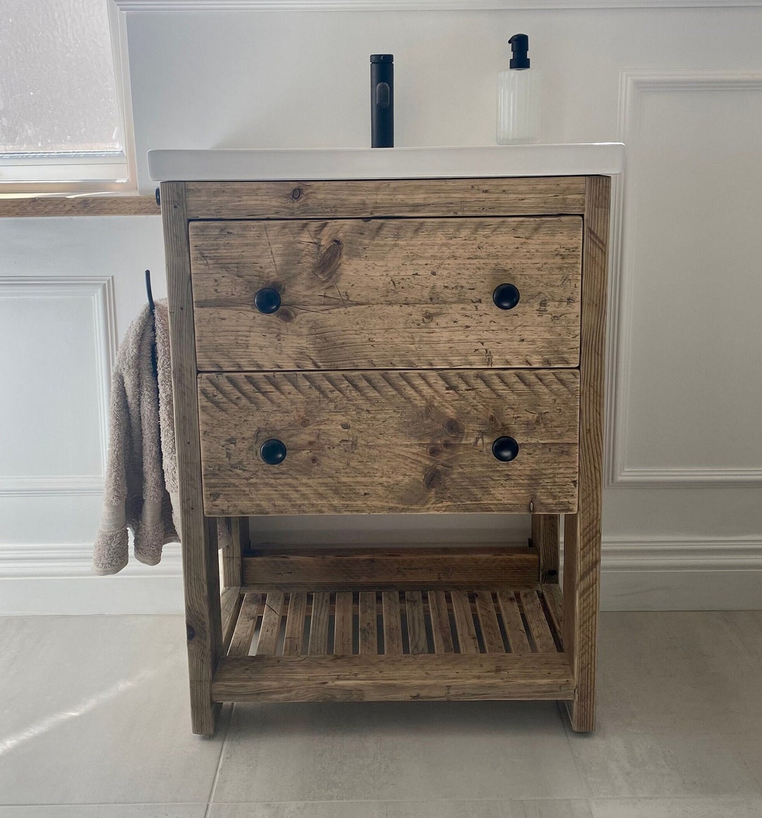 WHITLEY Handmade Bathroom Furniture Bathroom Rustic Vanity Recycled Bathroom Furniture